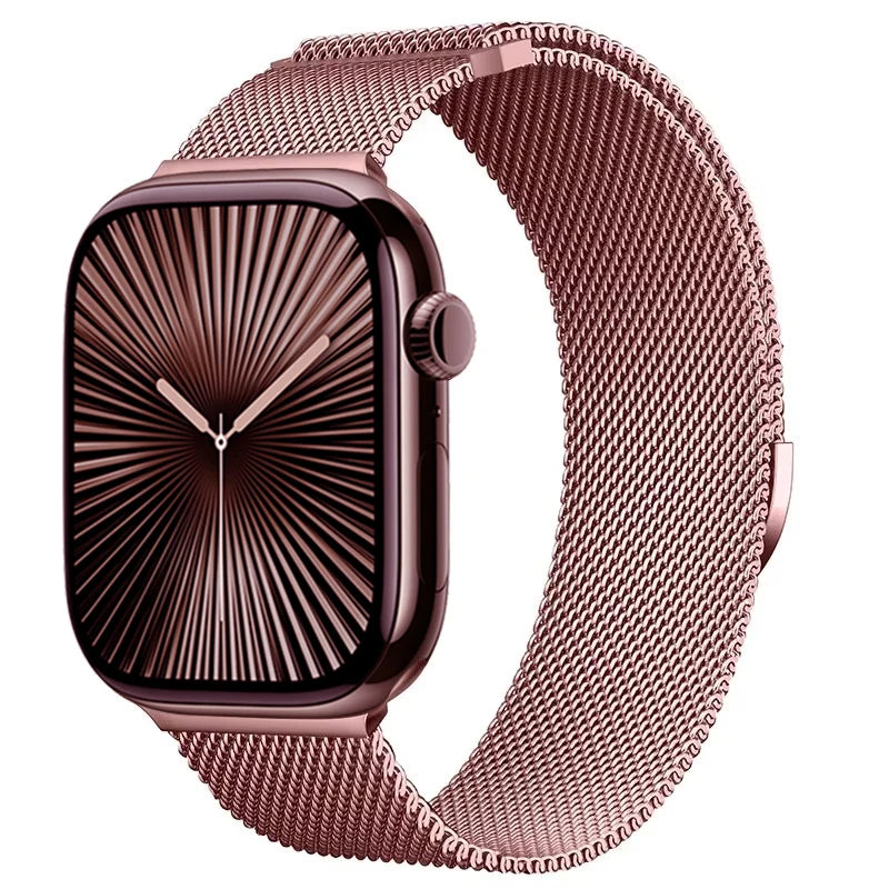 Magnetic Metal Milanese Bracelet for Apple Watch Band iWatch Series Ultra3/2/11/10/9/8/7/6/5/4/SE2