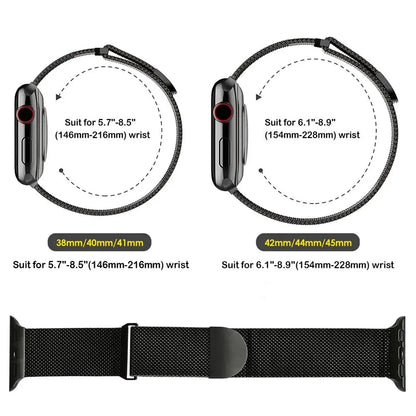 Magnetic Metal Milanese Bracelet for Apple Watch Band iWatch Series Ultra3/2/11/10/9/8/7/6/5/4/SE2