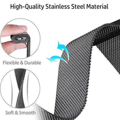 Magnetic Metal Milanese Bracelet for Apple Watch Band iWatch Series Ultra3/2/11/10/9/8/7/6/5/4/SE2