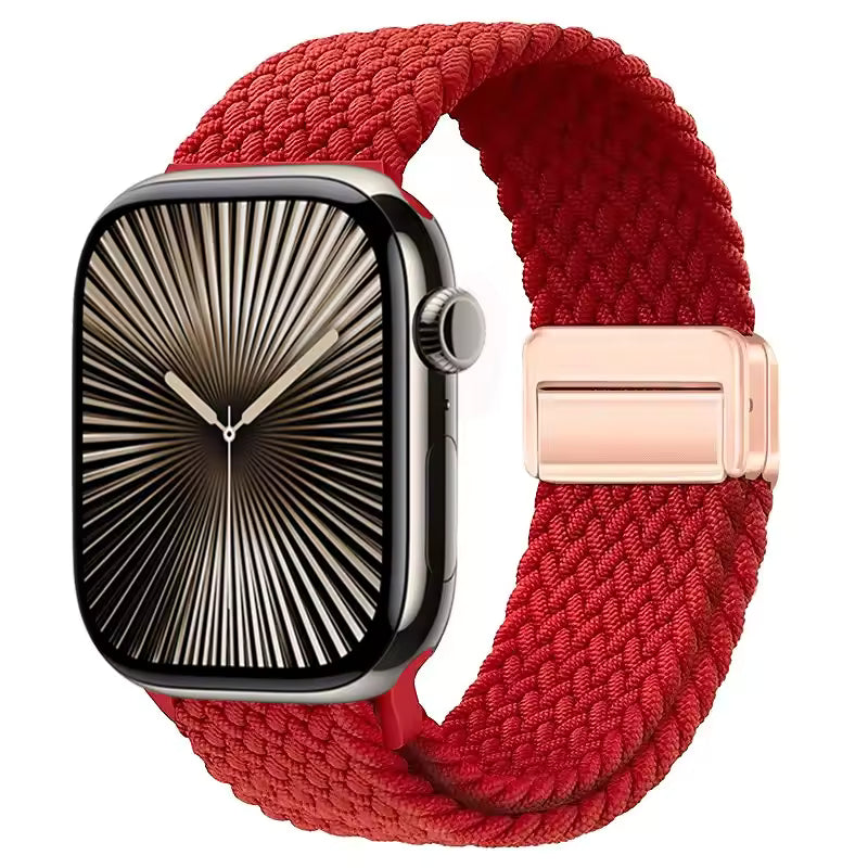 Magnetic Nylon Braided Bracelet for Apple Watch Band iWatch Series Ultra2/3/11/10/9/8/7/6/5/4/SE