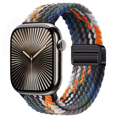 Magnetic Nylon Braided Bracelet for Apple Watch Band iWatch Series Ultra2/3/11/10/9/8/7/6/5/4/SE