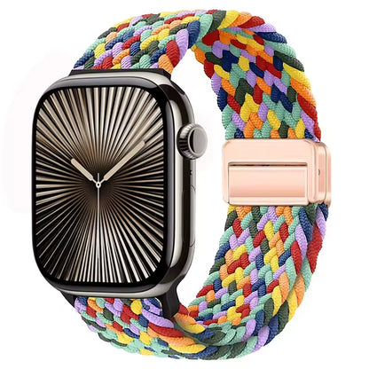 Magnetic Nylon Braided Bracelet for Apple Watch Band iWatch Series Ultra2/3/11/10/9/8/7/6/5/4/SE
