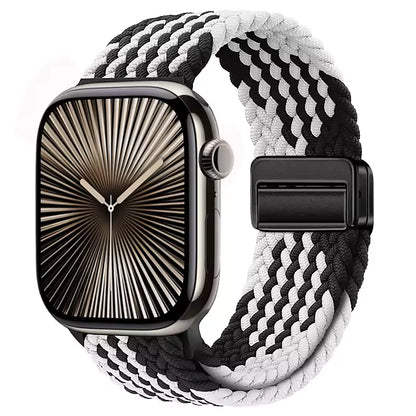 Magnetic Nylon Braided Bracelet for Apple Watch Band iWatch Series Ultra2/3/11/10/9/8/7/6/5/4/SE
