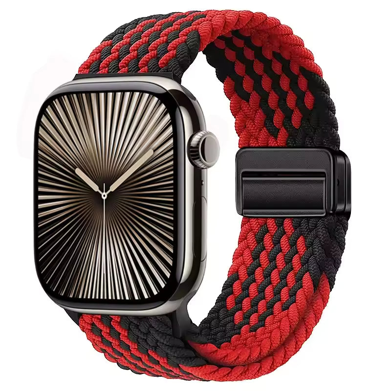 Magnetic Nylon Braided Bracelet for Apple Watch Band iWatch Series Ultra2/3/11/10/9/8/7/6/5/4/SE