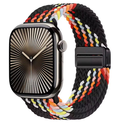 Magnetic Nylon Braided Bracelet for Apple Watch Band iWatch Series Ultra2/3/11/10/9/8/7/6/5/4/SE