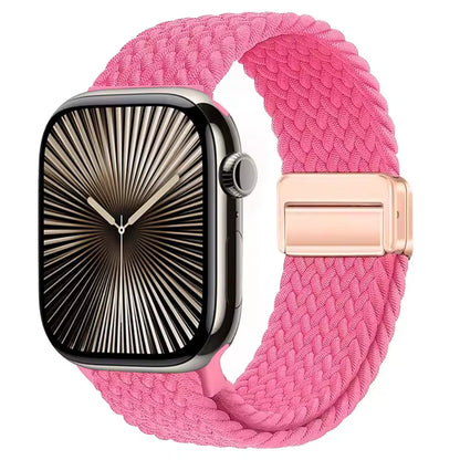 Magnetic Nylon Braided Bracelet for Apple Watch Band iWatch Series Ultra2/3/11/10/9/8/7/6/5/4/SE