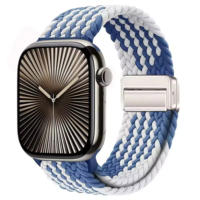 Magnetic Nylon Braided Bracelet for Apple Watch Band iWatch Series Ultra2/3/11/10/9/8/7/6/5/4/SE