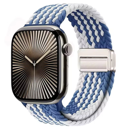 Magnetic Nylon Braided Bracelet for Apple Watch Band iWatch Series Ultra2/3/11/10/9/8/7/6/5/4/SE