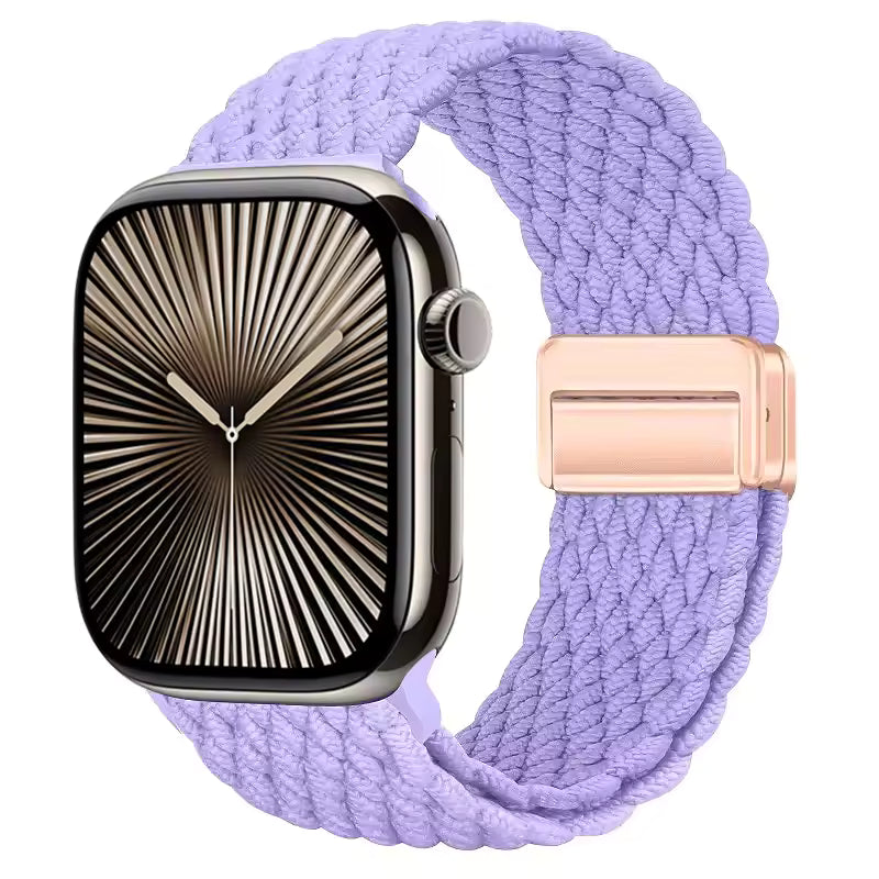 Magnetic Nylon Braided Bracelet for Apple Watch Band iWatch Series Ultra2/3/11/10/9/8/7/6/5/4/SE