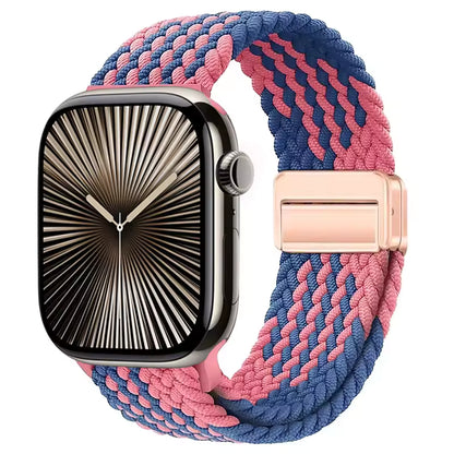Magnetic Nylon Braided Bracelet for Apple Watch Band iWatch Series Ultra2/3/11/10/9/8/7/6/5/4/SE