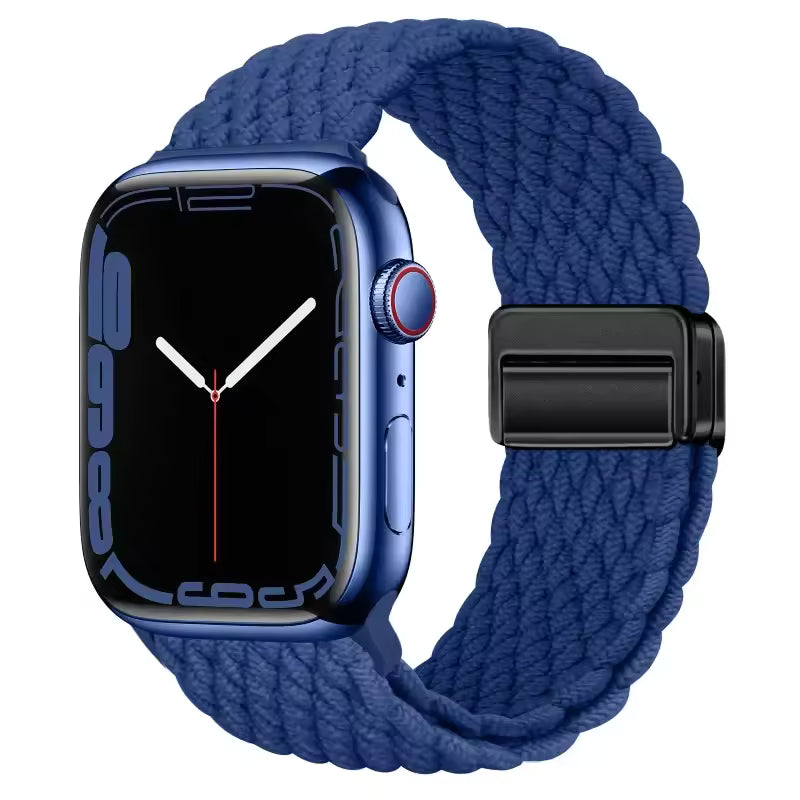 Magnetic Nylon Braided Bracelet for Apple Watch Band iWatch Series Ultra2/3/11/10/9/8/7/6/5/4/SE