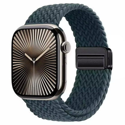 Magnetic Nylon Braided Bracelet for Apple Watch Band iWatch Series Ultra2/3/11/10/9/8/7/6/5/4/SE