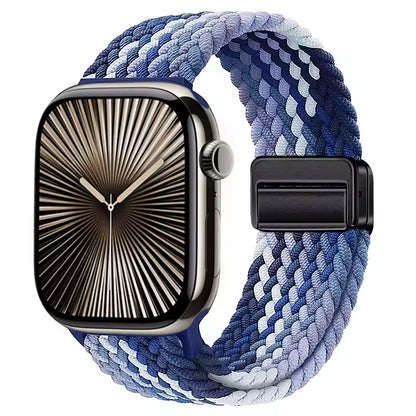 Magnetic Nylon Braided Bracelet for Apple Watch Band iWatch Series Ultra2/3/11/10/9/8/7/6/5/4/SE