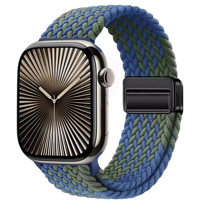 Magnetic Nylon Braided Bracelet for Apple Watch Band iWatch Series Ultra2/3/11/10/9/8/7/6/5/4/SE