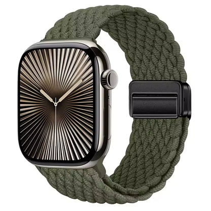 Magnetic Nylon Braided Bracelet for Apple Watch Band iWatch Series Ultra2/3/11/10/9/8/7/6/5/4/SE