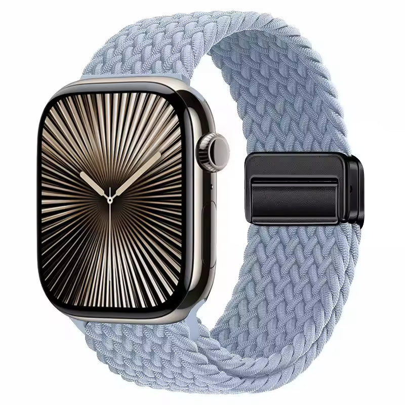 Magnetic Nylon Braided Bracelet for Apple Watch Band iWatch Series Ultra2/3/11/10/9/8/7/6/5/4/SE
