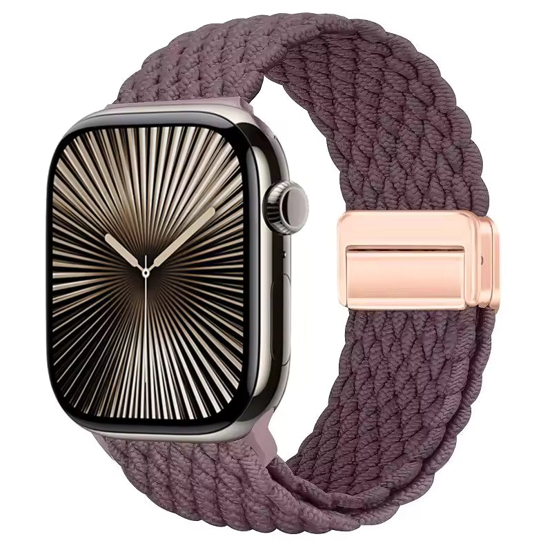 Magnetic Nylon Braided Bracelet for Apple Watch Band iWatch Series Ultra2/3/11/10/9/8/7/6/5/4/SE