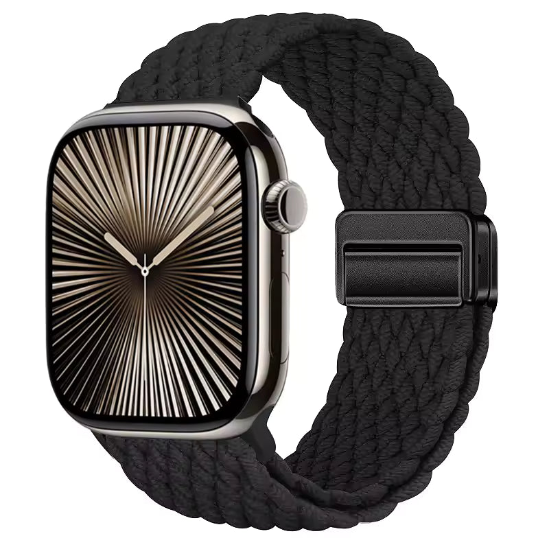 Magnetic Nylon Braided Bracelet for Apple Watch Band iWatch Series Ultra2/3/11/10/9/8/7/6/5/4/SE