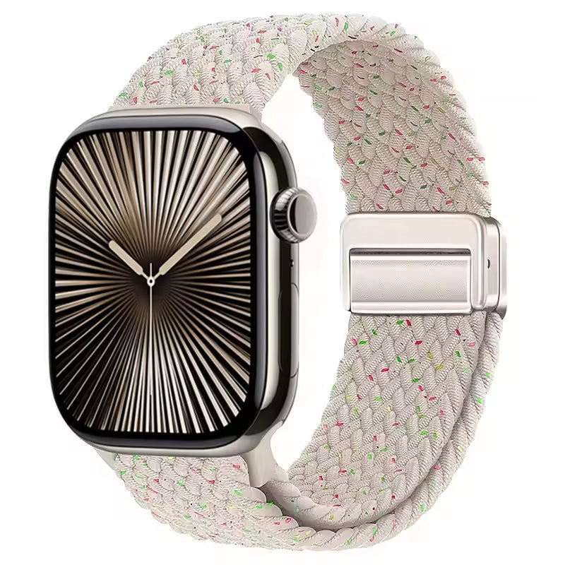 Magnetic Nylon Braided Bracelet for Apple Watch Band iWatch Series Ultra2/3/11/10/9/8/7/6/5/4/SE