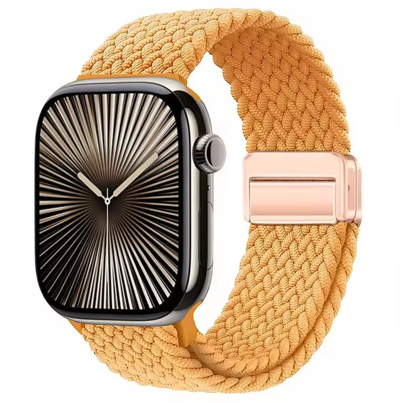 Magnetic Nylon Braided Bracelet for Apple Watch Band iWatch Series Ultra2/3/11/10/9/8/7/6/5/4/SE
