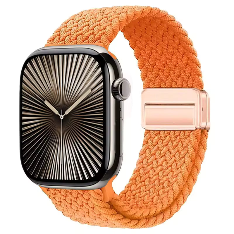 Magnetic Nylon Braided Bracelet for Apple Watch Band iWatch Series Ultra2/3/11/10/9/8/7/6/5/4/SE