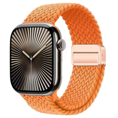Magnetic Nylon Braided Bracelet for Apple Watch Band iWatch Series Ultra2/3/11/10/9/8/7/6/5/4/SE
