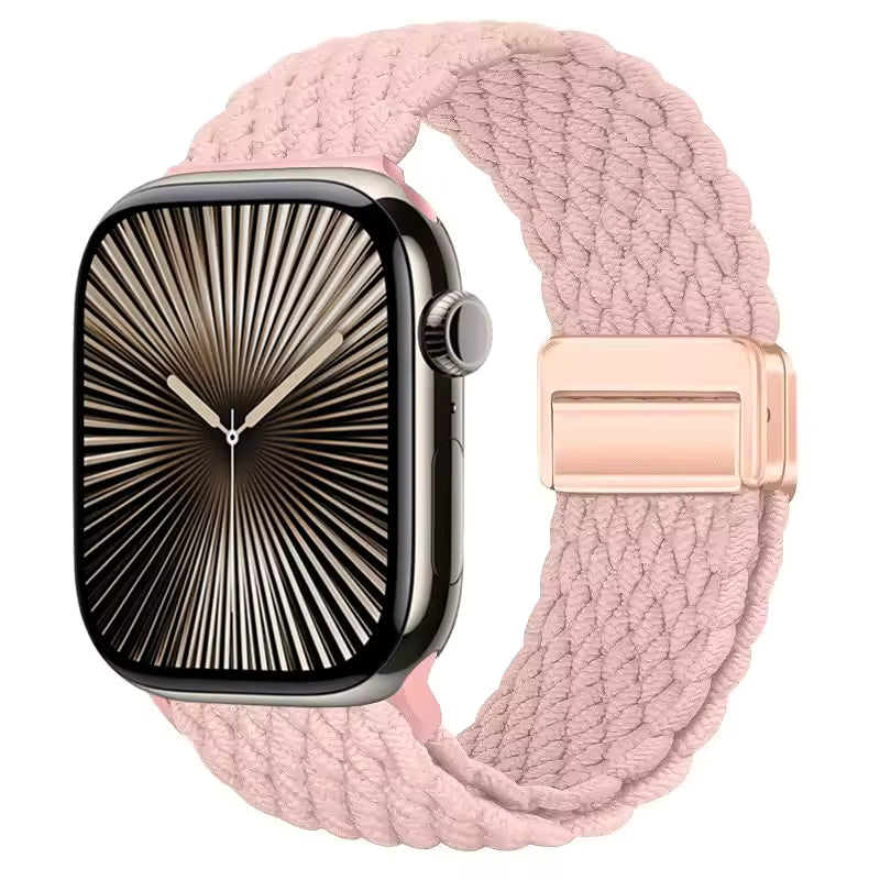 Magnetic Nylon Braided Bracelet for Apple Watch Band iWatch Series Ultra2/3/11/10/9/8/7/6/5/4/SE