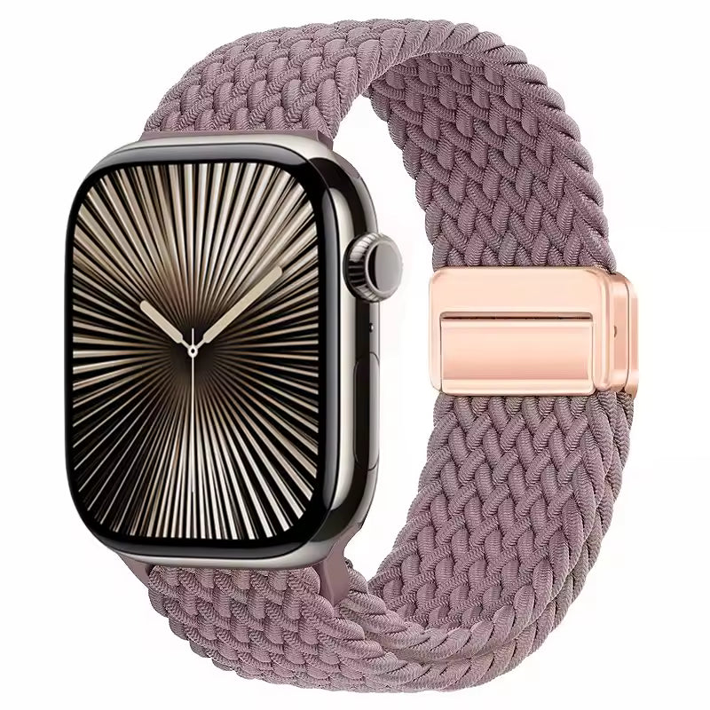 Magnetic Nylon Braided Bracelet for Apple Watch Band iWatch Series Ultra2/3/11/10/9/8/7/6/5/4/SE