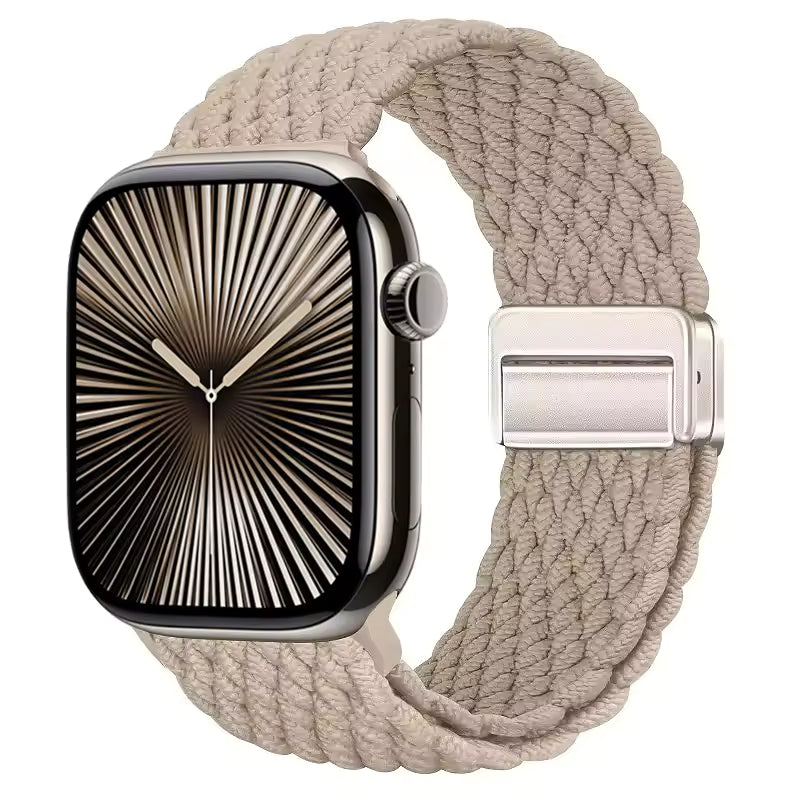 Magnetic Nylon Braided Bracelet for Apple Watch Band iWatch Series Ultra2/3/11/10/9/8/7/6/5/4/SE