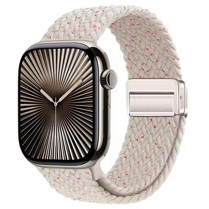 Magnetic Nylon Braided Bracelet for Apple Watch Band iWatch Series Ultra2/3/11/10/9/8/7/6/5/4/SE
