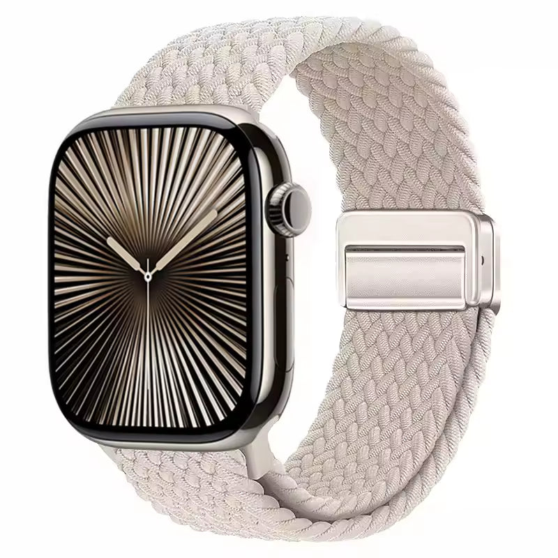 Magnetic Nylon Braided Bracelet for Apple Watch Band iWatch Series Ultra2/3/11/10/9/8/7/6/5/4/SE
