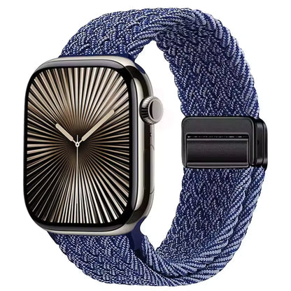 Magnetic Nylon Braided Bracelet for Apple Watch Band iWatch Series Ultra2/3/11/10/9/8/7/6/5/4/SE