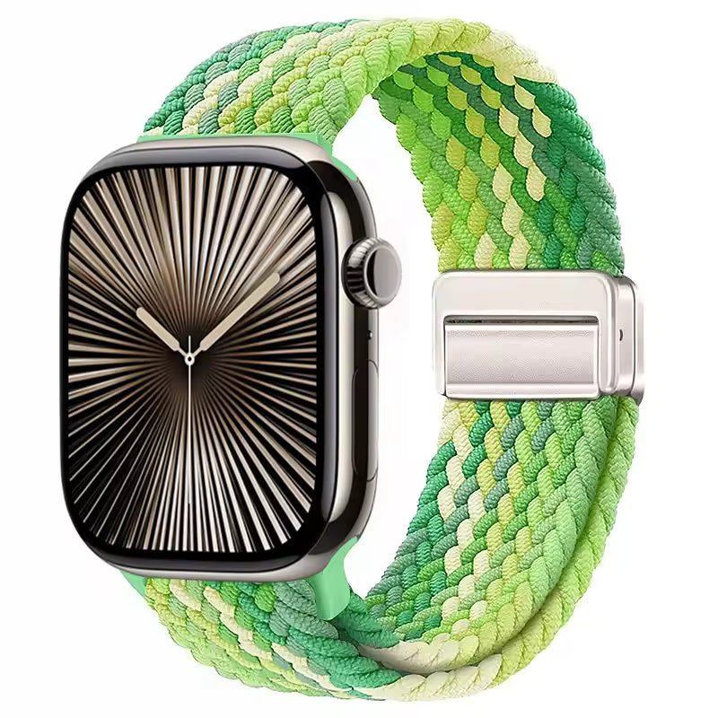 Magnetic Nylon Braided Bracelet for Apple Watch Band iWatch Series Ultra2/3/11/10/9/8/7/6/5/4/SE