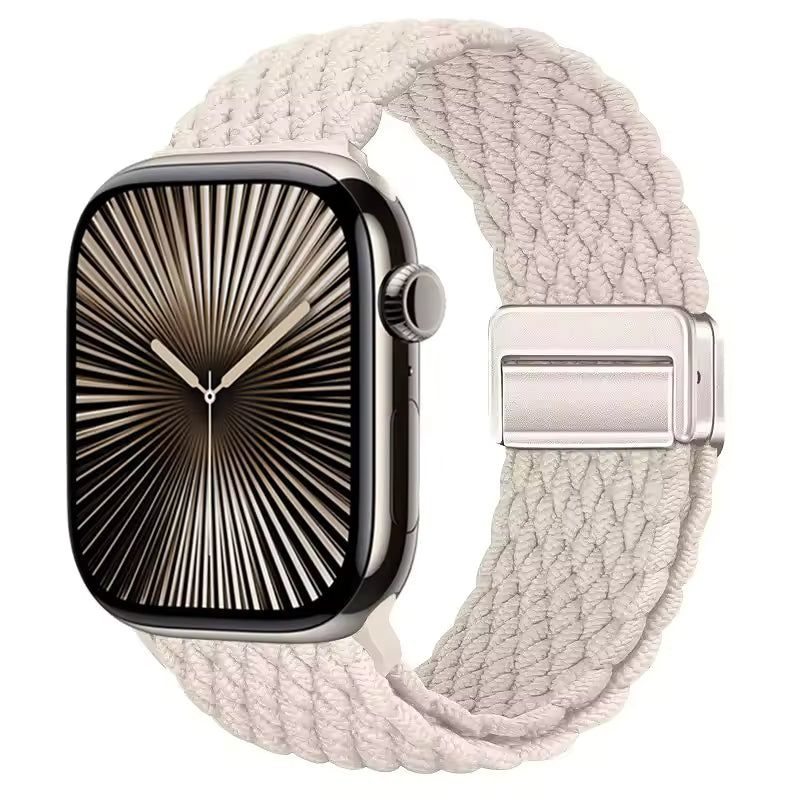 Magnetic Nylon Braided Bracelet for Apple Watch Band iWatch Series Ultra2/3/11/10/9/8/7/6/5/4/SE