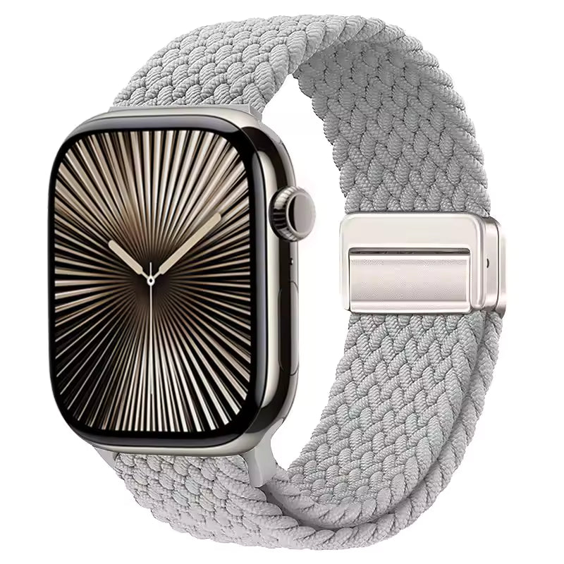 Magnetic Nylon Braided Bracelet for Apple Watch Band iWatch Series Ultra2/3/11/10/9/8/7/6/5/4/SE