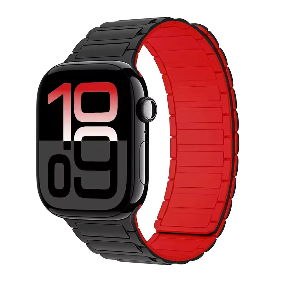 Magnetic Silicone Strap for Apple Watch Band iWatch Series Ultra3/2/11/10/9/8/7/6/5/SE