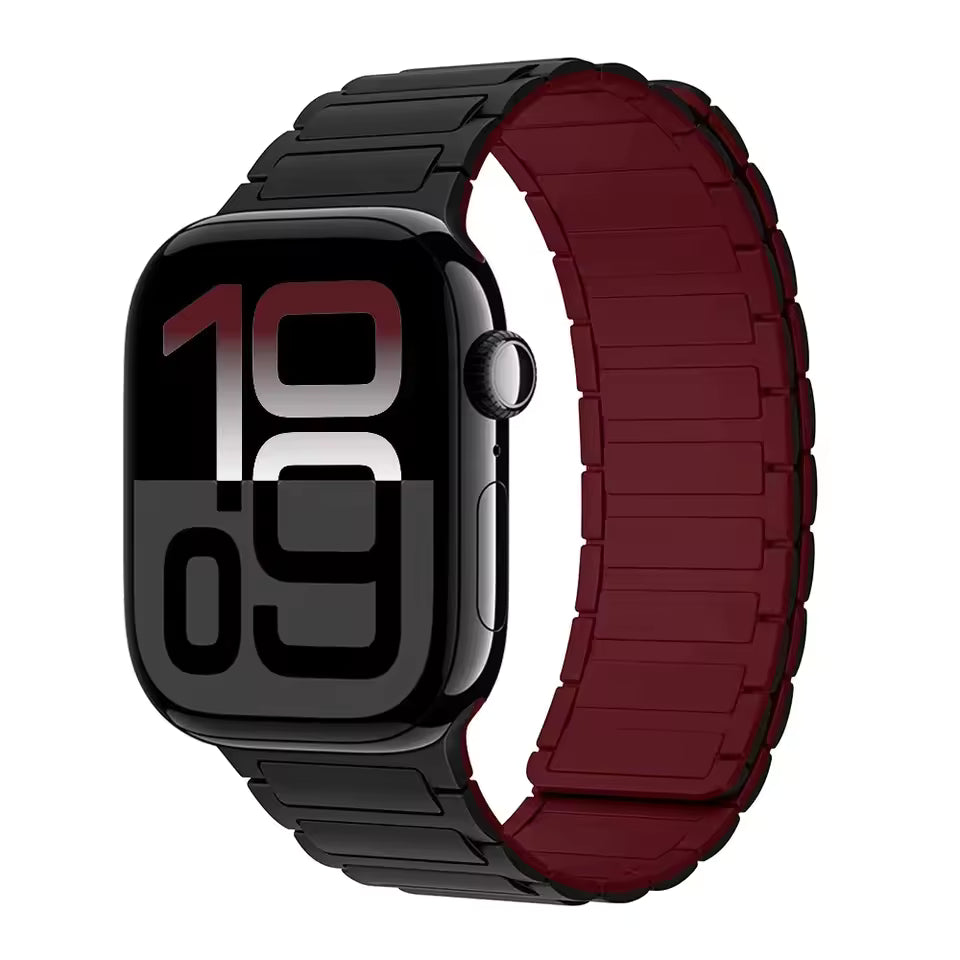 Magnetic Silicone Strap for Apple Watch Band iWatch Series Ultra3/2/11/10/9/8/7/6/5/SE