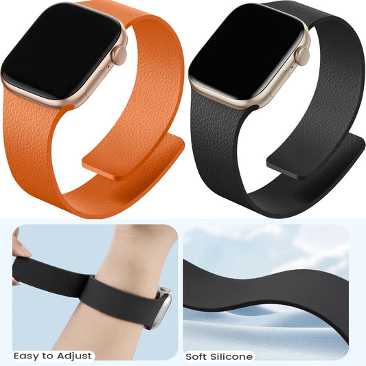 Magnetic Silicone Strap for Apple Watch Ultra 3/2 Band 40mm 44mm 45mm 46mm 49mm 42mm Series 11/10/9/8/7/6/5/4/SE