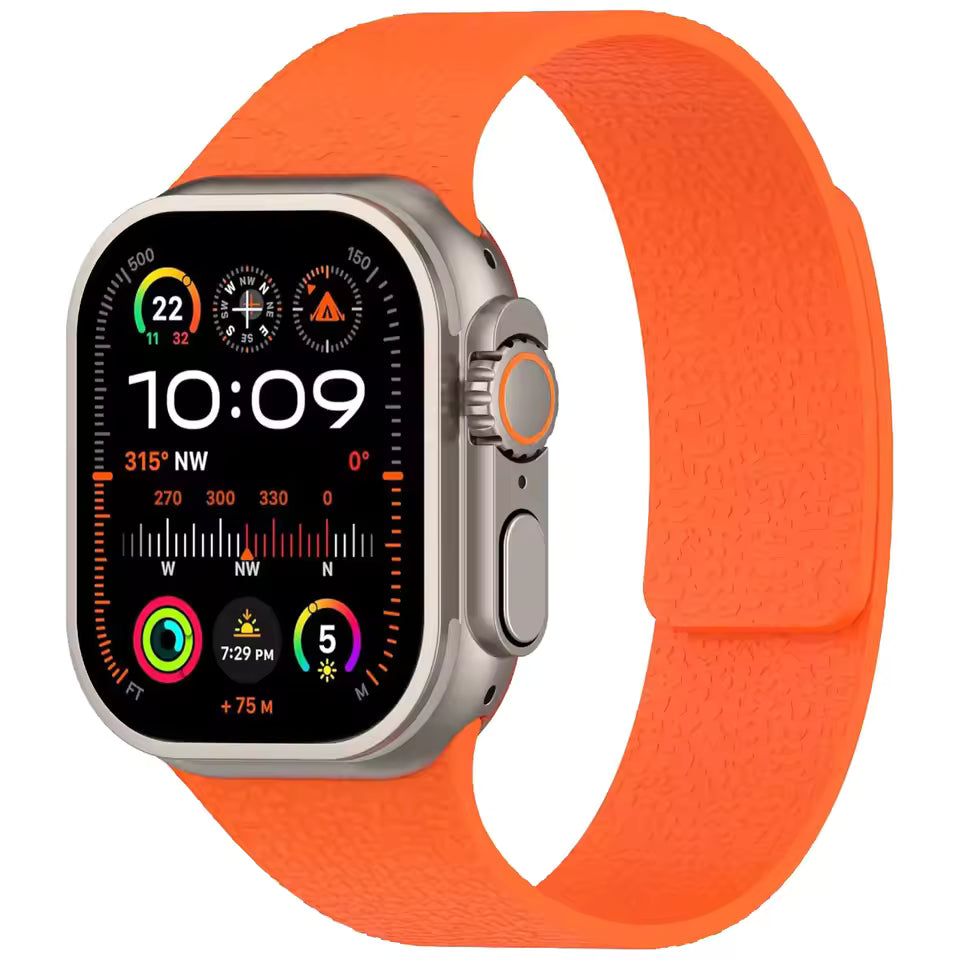 Magnetic Silicone Strap for Apple Watch Ultra 3/2 Band 40mm 44mm 45mm 46mm 49mm 42mm Series 11/10/9/8/7/6/5/4/SE