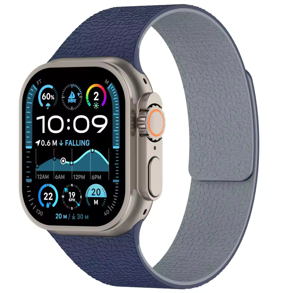 Magnetic Silicone Strap for Apple Watch Ultra 3/2 Band 40mm 44mm 45mm 46mm 49mm 42mm Series 11/10/9/8/7/6/5/4/SE