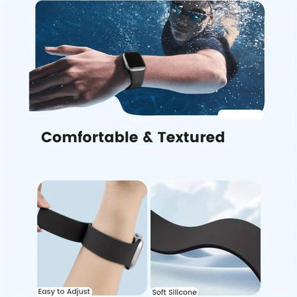 Magnetic Silicone Strap for Apple Watch Ultra 3/2 Band 40mm 44mm 45mm 46mm 49mm 42mm Series 11/10/9/8/7/6/5/4/SE