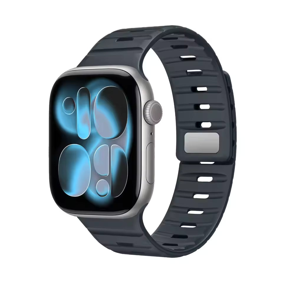 Magnetic Wave Silicone Strap for Apple Watch Band iWatch Series 11/10/Ultra3/2/1/9/8/7/6/5/SE3