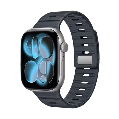 Magnetic Wave Silicone Strap for Apple Watch Band iWatch Series 11/10/Ultra3/2/1/9/8/7/6/5/SE3