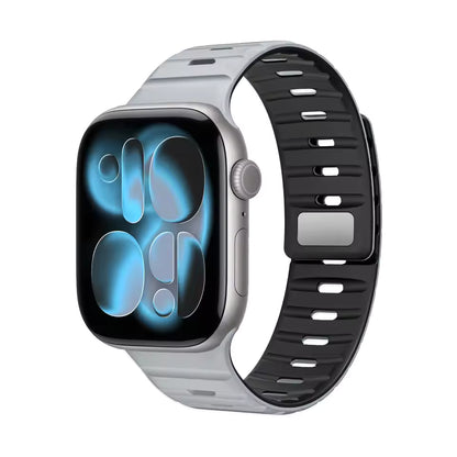 Magnetic Wave Silicone Strap for Apple Watch Band iWatch Series 11/10/Ultra3/2/1/9/8/7/6/5/SE3
