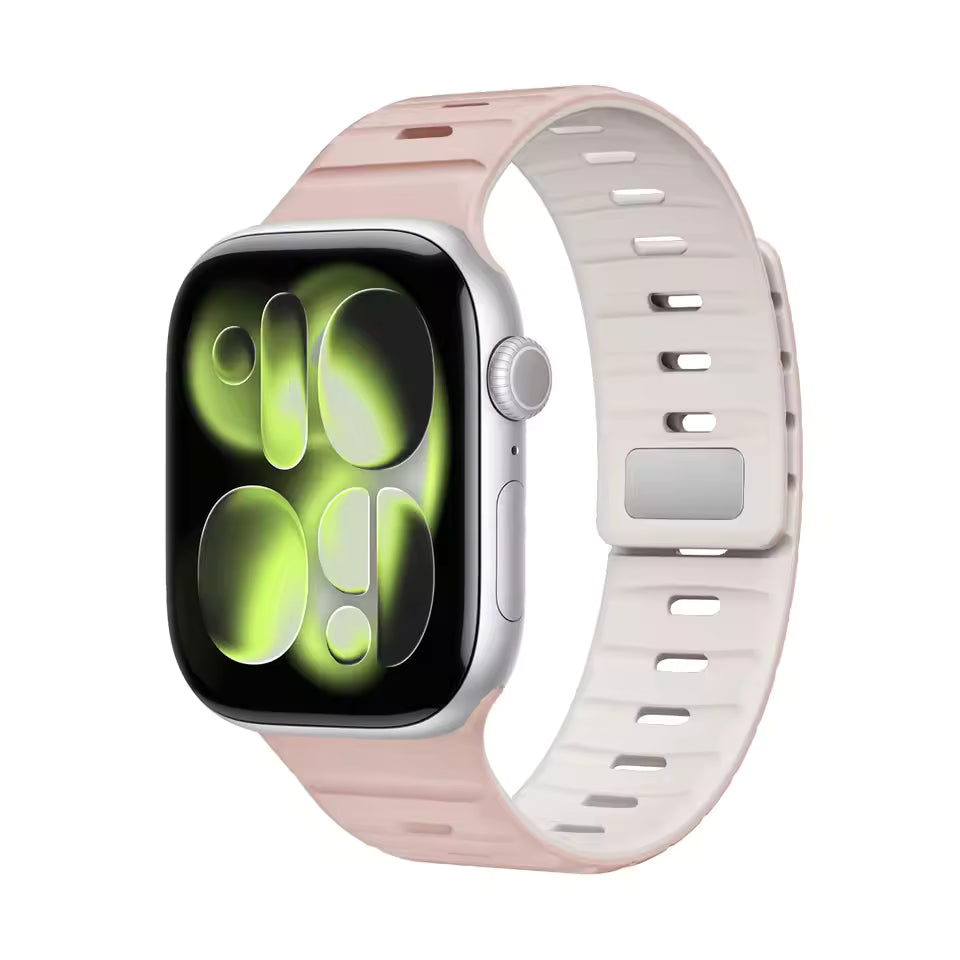 Magnetic Wave Silicone Strap for Apple Watch Band iWatch Series 11/10/Ultra3/2/1/9/8/7/6/5/SE3