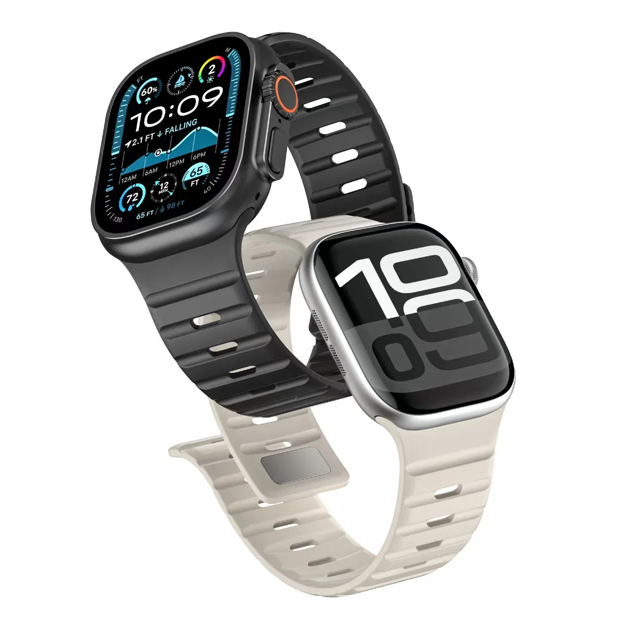 Magnetic Wave Silicone Strap for Apple Watch Band iWatch Series 11/10/Ultra3/2/1/9/8/7/6/5/SE3