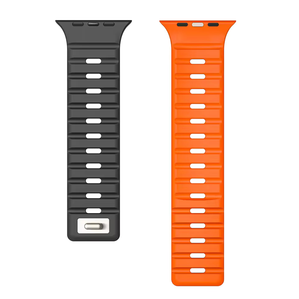Magnetic Wave Silicone Strap for Apple Watch Band iWatch Series 11/10/Ultra3/2/1/9/8/7/6/5/SE3
