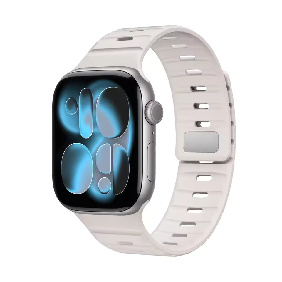 Magnetic Wave Silicone Strap for Apple Watch Band iWatch Series 11/10/Ultra3/2/1/9/8/7/6/5/SE3
