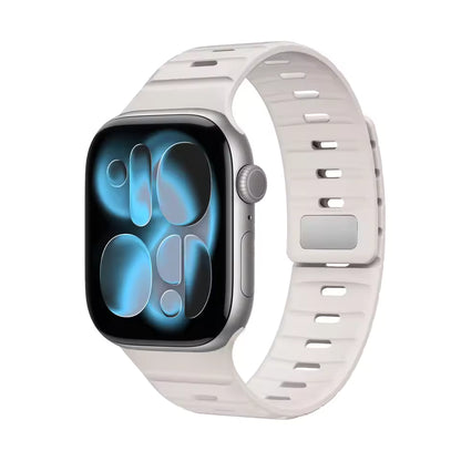 Magnetic Wave Silicone Strap for Apple Watch Band iWatch Series 11/10/Ultra3/2/1/9/8/7/6/5/SE3