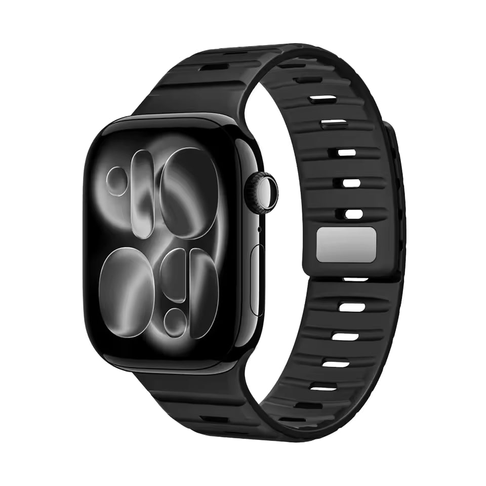 Magnetic Wave Silicone Strap for Apple Watch Band iWatch Series 11/10/Ultra3/2/1/9/8/7/6/5/SE3